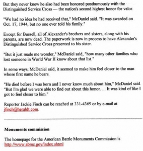 Staff sergeant Alexander Paul E (Service #: 15104455) died on 1944-06-14
