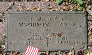 Technician Fourth Grade  Adam Woodrow J (Service #: 38057743) died on 1944-07-10