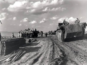 Terrepin amphibious vehicles on the Scheldt River