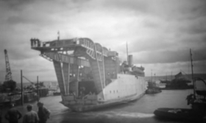 Scene at the harbor, a remakble cargo ship.