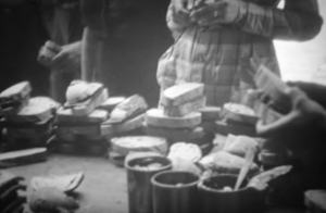 French resistance or armed civilians marching in Chartres 1944-08-18