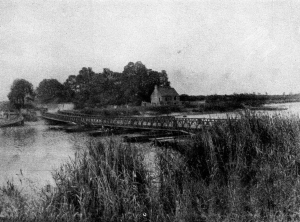 17 Field Company RE building Bailey Pontoon Bridge over the River Orne