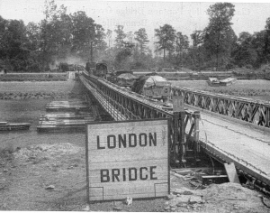 Class 40 Bailey pontoon bridge across the Caen Canal