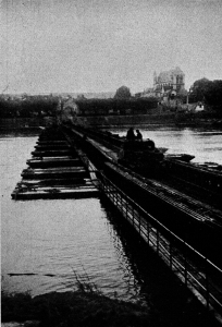 SAUL BRIDGE Class 40 Bailey Pontoon Bridge Over Biver Seine at Vernon