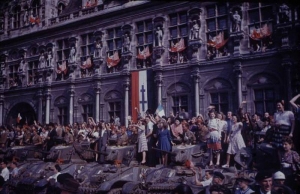 2 Armored Division (France) parade on Champs Elysees