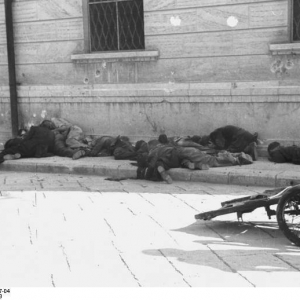 Paratroopers of the Hermann Goering div. shot 10 traffic policemen and two street sweepers