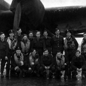 Handley Page Halifax III (MZ470 KN-F) on a mission to Essen on 1944-12-12