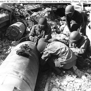 U.S. Army Engineers remove the fuze mine