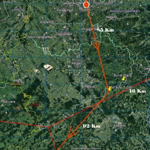 Handley Page Halifax V (DK229 NA-W) on a mission to Gelsenkirchen on 1943-07-10