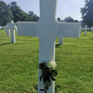 Private Kroening Vilas A (Service #: 36824308) died on 1944-06-18